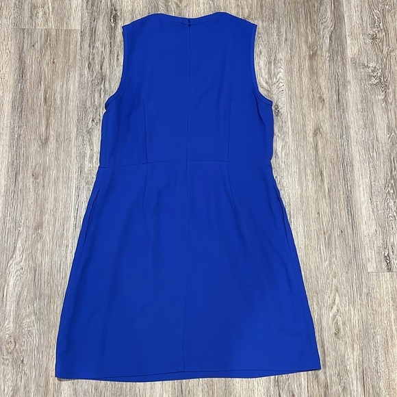Madewell Pleated Front Dress In Royal Blue​​ - Picture 5 of 14